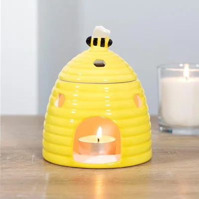 The Range Beehive Design Wax Melt Burner - Yellow