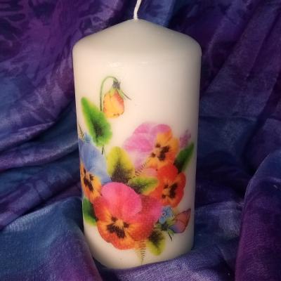 The Range Spring Pillar Candle  - White