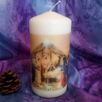 The Range Pillar Candle Nativity - White / 1
