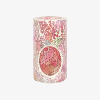 The Range Shimmering Crackle Oil Burner Home Decor and Aromatherapy - Pink