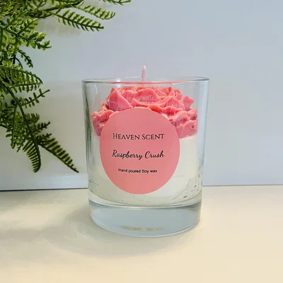 The Range Raspberry Crush Soy Wax Candle - White/Pink