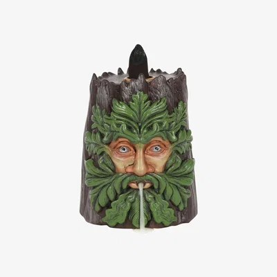 The Range Spirit of the Trees Green Man Backflow Incense Burner Falling Smoke Effect - Green