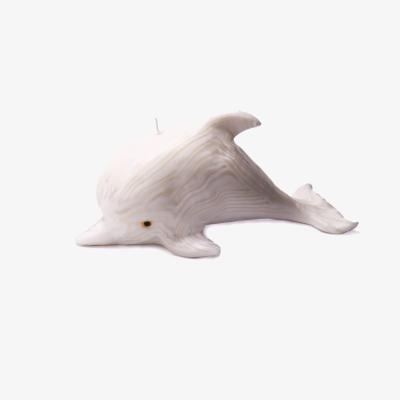 The Range Dolphin Candle Gift, Bamboo White - White