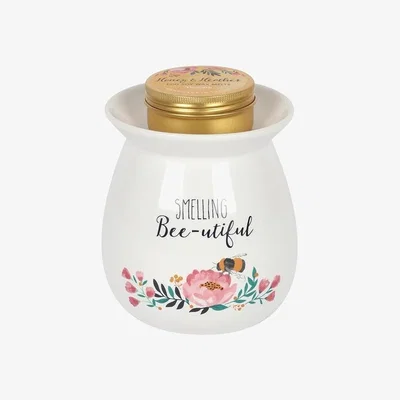 The Range Floral and Bee Pattern Wax Melt Gift Set - White