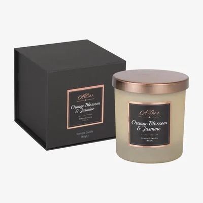 The Range Orange Blossom & Jasmine Black Label Candle with Lid - Copper Blush