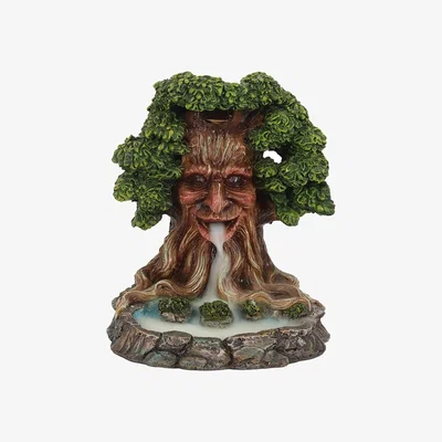 The Range Whimsical Tree Man Backflow Incense Burner with Waterfall Effect - Green