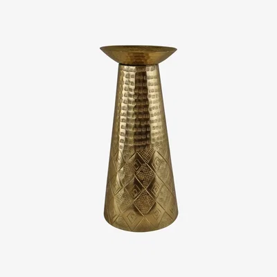 The Range Large Gold Metal Moroccan Style Kasbah Candle Holder - Gold