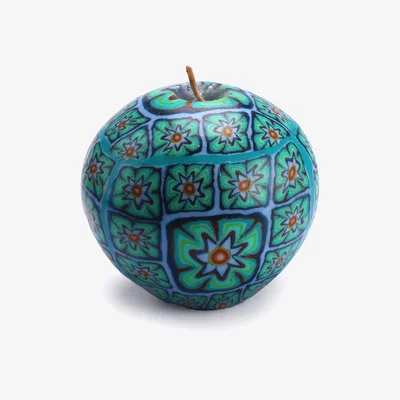 The Range Paisley Ball Candle - Turquoise