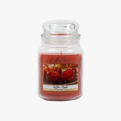 The Range Toffee Apple Large Mason Jar Candle - Red