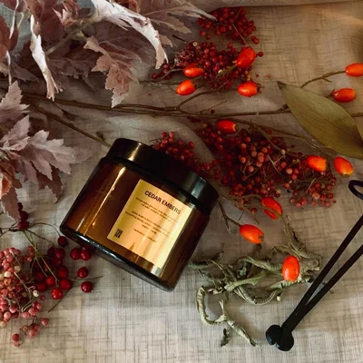 The Range Cedar Embers Dual Wick Candle - Brown