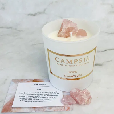 The Range Rose Quartz Candle - Rose