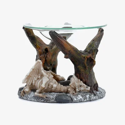 The Range Sleeping Bones Dragon Skeleton Resin Oil and Wax Burner - Brown