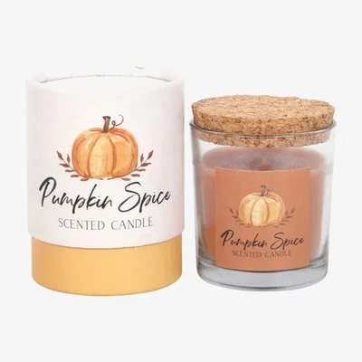 The Range Pumpkin Spice Fragranced Autumn Candle - Yellow