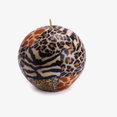 The Range Skin Patch Ball Candle, Handmade, 35 Hours Burn Time - Neutral