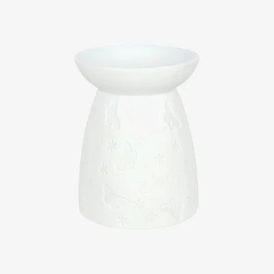 The Range Butterfly Ceramic Oil Burner and Wax Warmer  - White