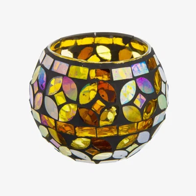 The Range Amber Mosaic Tea Light Holder
