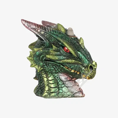 The Range Large Green Dragon Head Backflow Incense Burner - Green