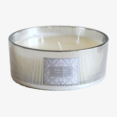 The Range Silver Mirror Three Wick Candle - Silver