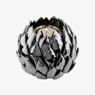 The Range Artichoke Tealight Holder - Silver
