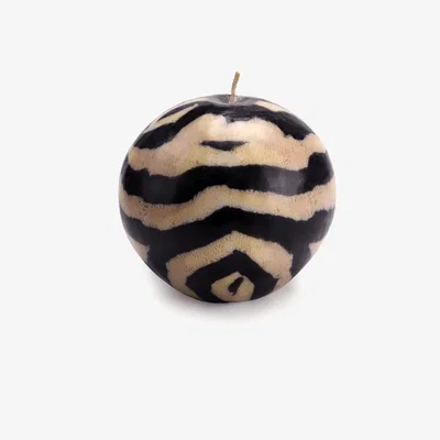 The Range Zebra Ball Candle - Neutral