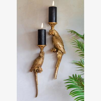 Rockett St George Golden Macaw Parrot Candle Holder - 2 Options Available