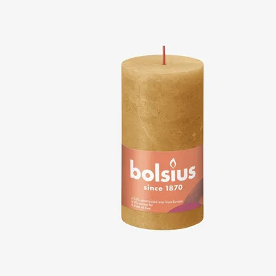 The Range Honeycomb Bolsius Rustic Shine Pillar Candle (130 x 68mm) - Honeycomb