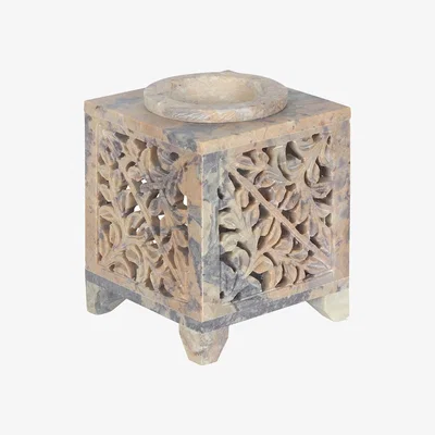 The Range Moroccan Arch Soapstone Oil Burner Aromatic and Elegant - Natural