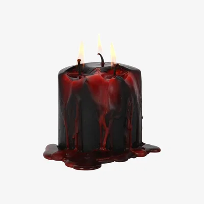 The Range Small Vampire Blood Pillar Candle  - Black