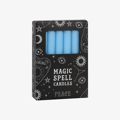 The Range Pack of 12 Small Magic Spell Candles - Light Blue