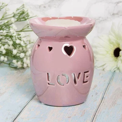 The Range Ceramic Love Oil and Wax Burner - Pink