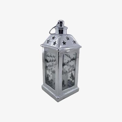 The Range Chrome Christmas LED Candle Lantern