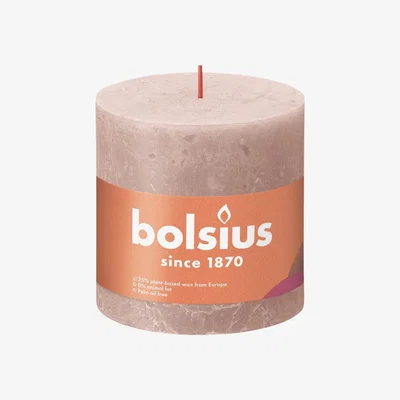 The Range Bolsius Misty Pink Pillar Candle - Pink