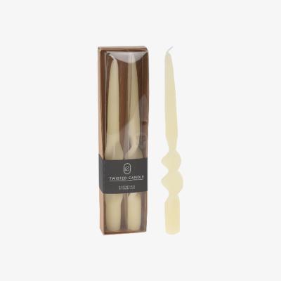 The Range Set Of 2 Twisted Taper Candles  - White