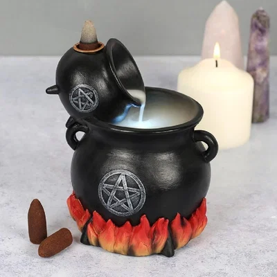 The Range Pouring Cauldrons Backflow Incense Holder - Black