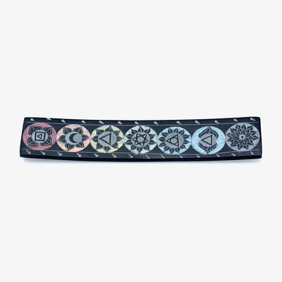 The Range Soapstone Incense Burner Ashcatcher - Chakra - Brown