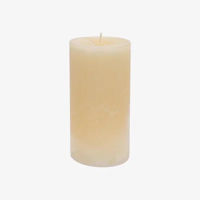The Range Round Vanilla Pillar Candle Cream - Beige