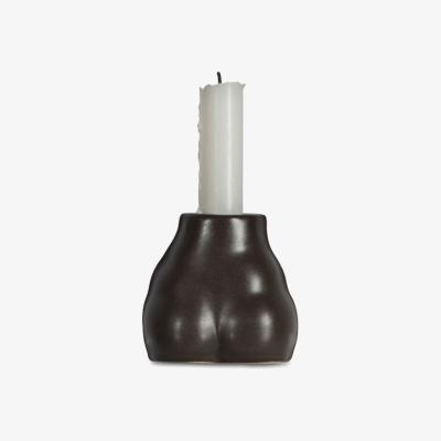 Rockett St George Brown Bottom Candlestick Holder