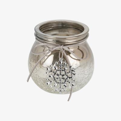 The Range Smoked Crackle Tealight Holder