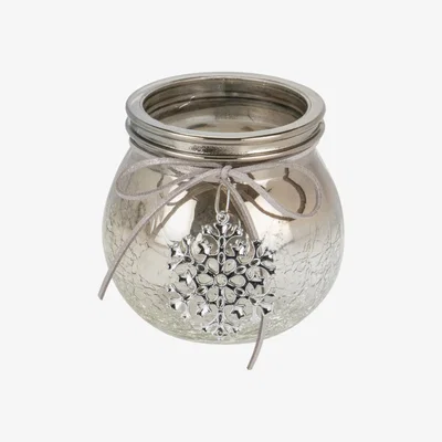 The Range Smoked Crackle Tealight Holder