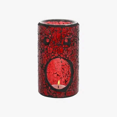 The Range Red Glass Pillar Oil and Wax Melt Burner