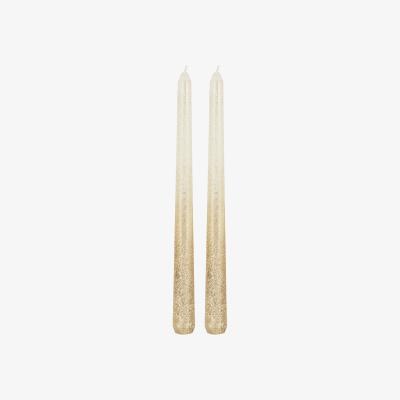 The Range Pack of 2 Glittered Ombre Taper Candles