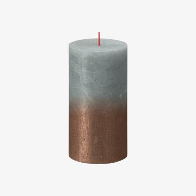 The Range Bolsius Rustic Faded Eucalyptus Green Copper Metallic Candle - Multicolour