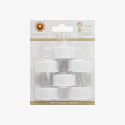 The Range Pack of 6 LED Tealights - White