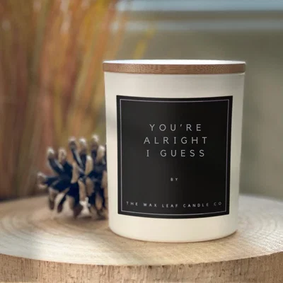 The Range You're Alright I Guess Novelty Scented Candle - Black