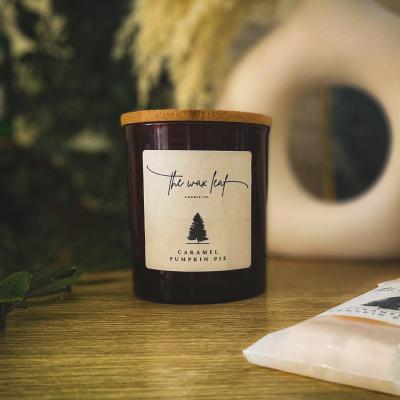 The Range Caramel Pumpkin Pie Wooden Wick Autumn Candle - White