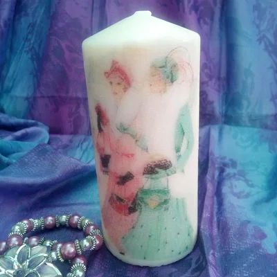 The Range Pillar Candle Vintage Style  - White / 7