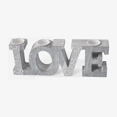 The Range Love Tealight Holder - Grey