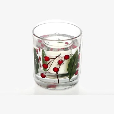 The Range Berry  Holly Gel Wax Candle - White