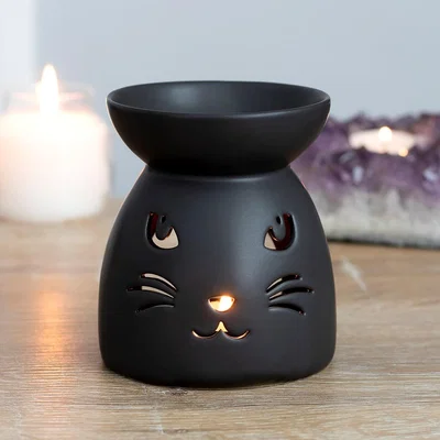 The Range Black Cat Cut Out Oil & Wax Burner - Black