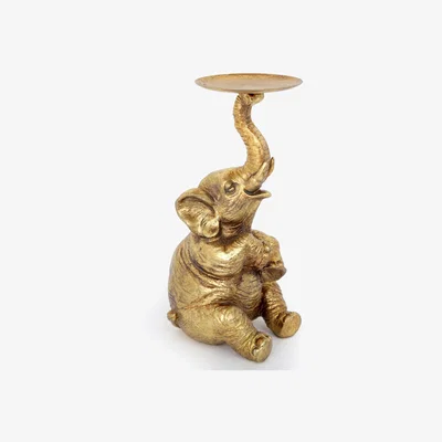 The Range Elephant Candle Holder 22cm - Gold
